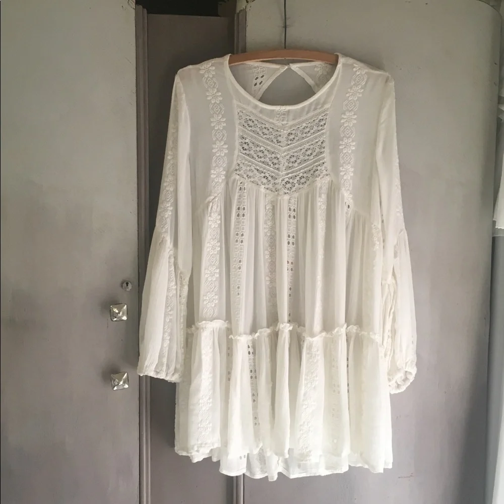 Free People Kiss Kiss Ivory Tunic